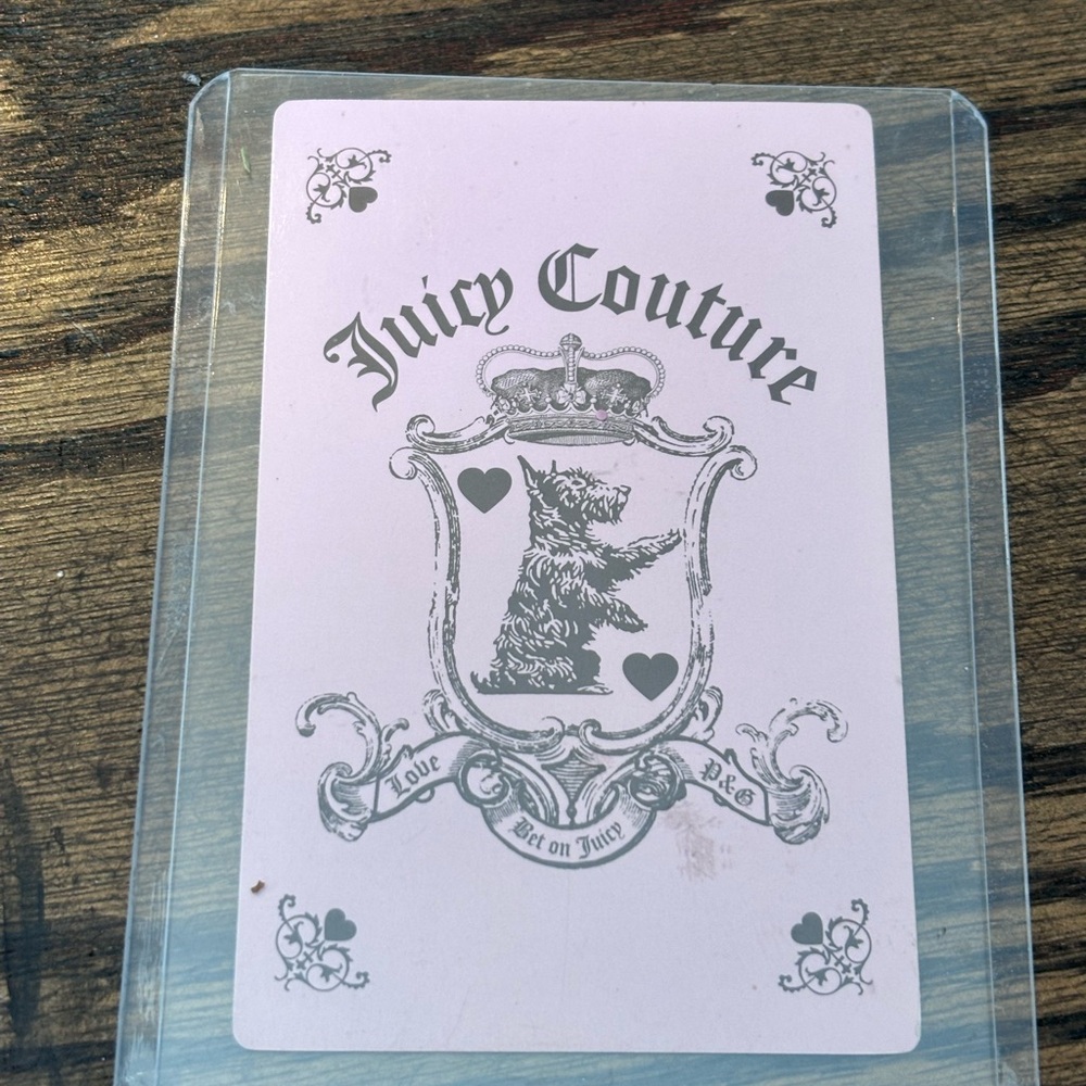 Juicy Couture Pink Card with Crest Design